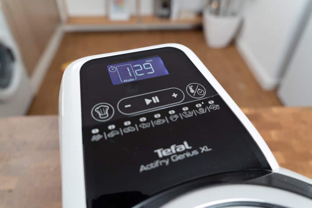 Tefal ActiFry Genius XL Programmeinstellungsfeld Detail